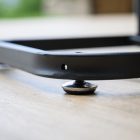 Labdatartó állvány, fekete, fém, LOBY