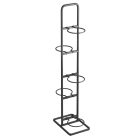 Labdatartó állvány, fekete, fém, LOBY