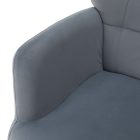Fotel lábtartóval, szürke Velvet szövet/fekete, HABEN