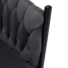 Étkezőszék, sötétszürke Velvet szövet/fekete, BLER