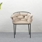 Étkezőszék, szürkésbarna Taupe Velvet szövet/fekete, DOROTA