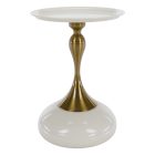 Kisasztal, fehér Ivory/arany, FEJ