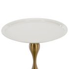 Kisasztal, fehér Ivory/arany, FEJ