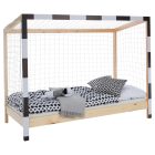 Montessori ágy, természetes/fehér/fekete, 90x200, FUTAL
