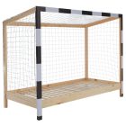 Montessori ágy, természetes/fehér/fekete, 90x200, FUTAL