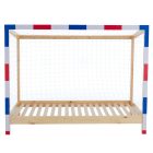 Montessori ágy, természetes/fehér/kék/piros, 90x200, FUTAL