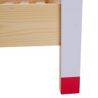 Montessori ágy, természetes/fehér/kék/piros, 90x200, FUTAL