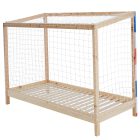 Montessori ágy, természetes/fehér/kék/piros, 90x200, FUTAL