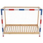 Montessori ágy, természetes/fehér/kék/piros, 90x200, FUTAL