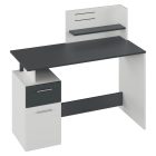 Számítógépasztal, fehér/grafit, PLATON NEW