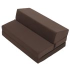 Összecsukható matrac/fotel, 2v1, barna Taupe, VEDIS