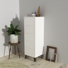 Komód, fehér, BOGAN 5S40