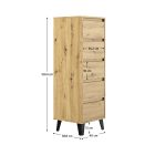 Komód, artisan tölgy, BOGAN 5S40