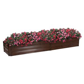 Magasított virágágy, barna, acél, NONKY TYP 6