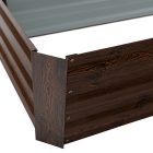 Magasított virágágy, barna, acél, NONKY TYP 6