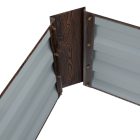 Magasított virágágy, barna, acél, NONKY TYP 6