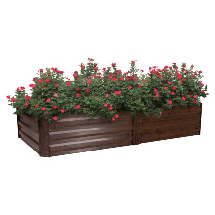 Magasított virágágy, barna, acél, NONKY TYP 7