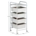 Mozgatható polcállvány, fehér, SUFIK