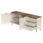 Komód, kasmír/castello tölgy, EYCO 2D3S