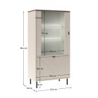 Alacsony vitrin, kasmír/castello tölgy, EYCO 1D1W