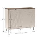 Komód, kasmír/castello tölgy, EYCO 2D