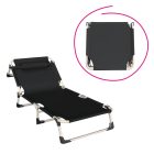 Kerti nyugágy, fekete/bézs, BOVRY