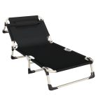 Kerti nyugágy, fekete/bézs, BOVRY