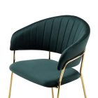 Design étkezőszék, sötétzöld Velvet szövet/gold króm arany, DASMIN TYP 1