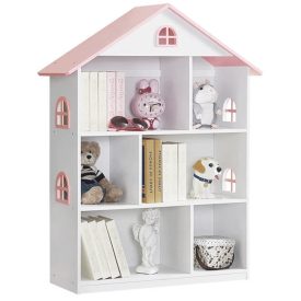 Gyerek könyvespolc, fehér/rózsaszín, MAISON TYP 1