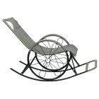 Hintaszék, rattan/fém, szürke, ROKIN