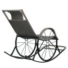 Hintaszék, rattan/fém, szürke, ROKIN