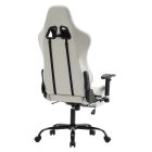 Irodai/gamer szék, fehér/fekete, teherbírás 150 kg, PAPIBAS