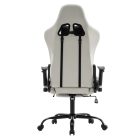 Irodai/gamer szék, fehér/fekete, teherbírás 150 kg, PAPIBAS