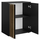 Komód, 2D, fekete/artisan tölgy, TOLIS TYP 1