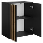 Komód, 2D, fekete/artisan tölgy, TOLIS TYP 1