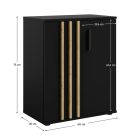 Komód, 2D, fekete/artisan tölgy, TOLIS TYP 1