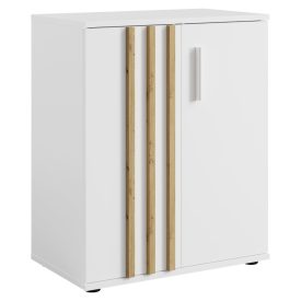 Komód, 2D, fehér/artisan tölgy, TOLIS TYP 1