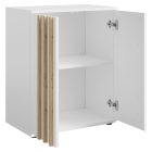 Komód, 2D, fehér/artisan tölgy, TOLIS TYP 1