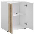 Komód, 2D, fehér/artisan tölgy, TOLIS TYP 1