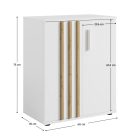 Komód, 2D, fehér/artisan tölgy, TOLIS TYP 1