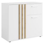 Komód, 2D1S, fehér/artisan tölgy, TOLIS TYP 4