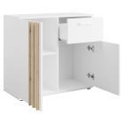 Komód, 2D1S, fehér/artisan tölgy, TOLIS TYP 4