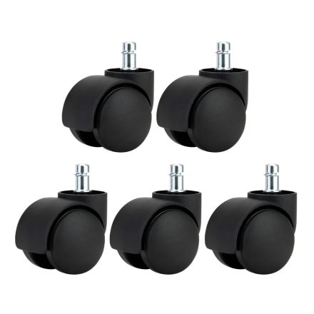 Kerék, 5 db-os szett, fekete, KOLIESKO TYP 1