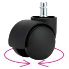 Kerék, 5 db-os szett, fekete, KOLIESKO TYP 1