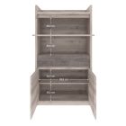Alacsony vitrin 2D1W1S, nairobi gesztenye/onix, JESI NEW