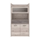 Alacsony vitrin 2D1W1S, nairobi gesztenye/onix, JESI NEW