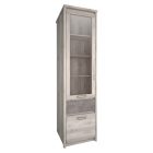 Vitrin 1D1W1S, nairobi gesztenye/onix, JESI NEW