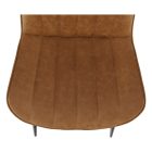 Szék, ekobőr barna camel/fekete, HAZAL