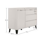 Komód, cashmere, BOGAN NEW 1D3S