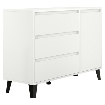 Komód, fehér, BOGAN NEW 1D3S